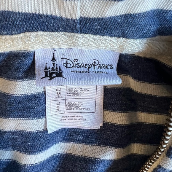 Disney Parks Walt Disney World Striped Full Zip Hoodie Size S Unisex Collectible - Picture 5 of 9